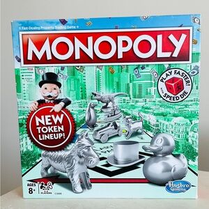 Monopoly Game New Token Lineup Speed Die PLAY FASTER C3888 Hasbro Gaming 2016